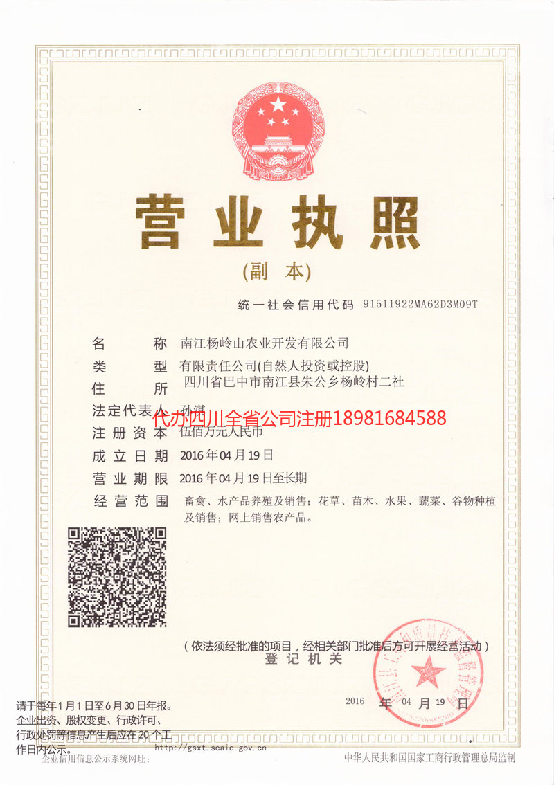 大同大同杨岭山农业开发有限公司